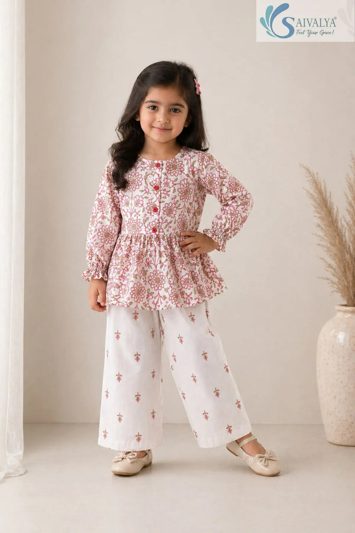 Floral Print Girls Co-Ord Set