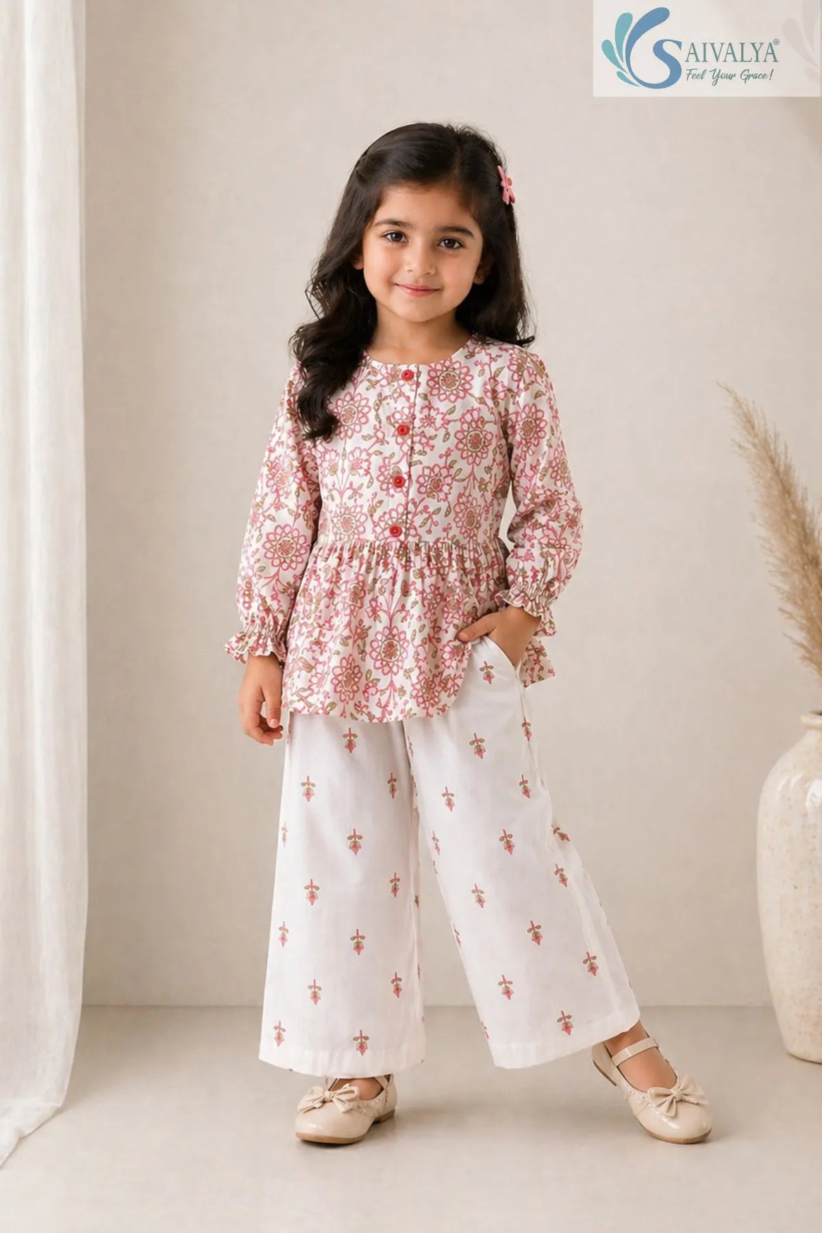 Floral Print Girls Co-Ord Set