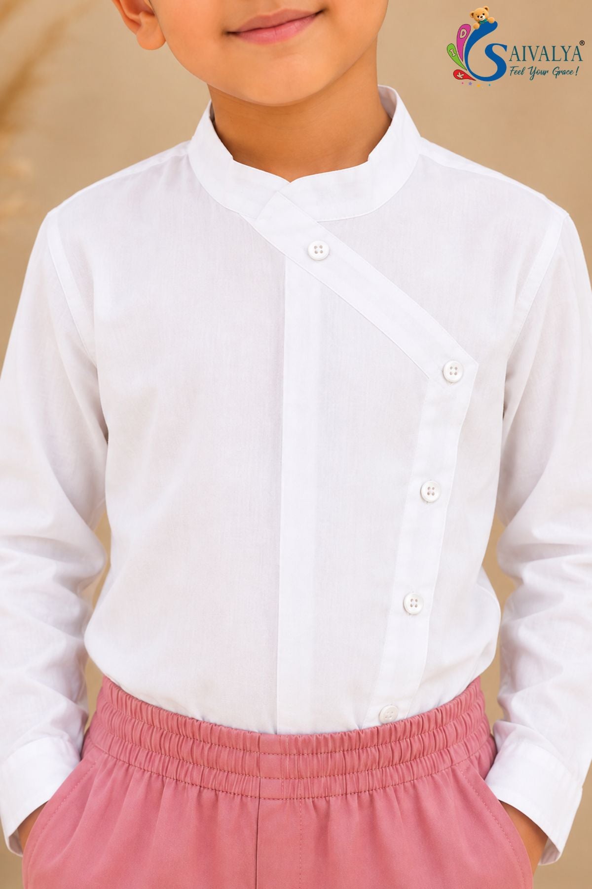 Dusty Pink Waistcoat 3Piece Set for Boys