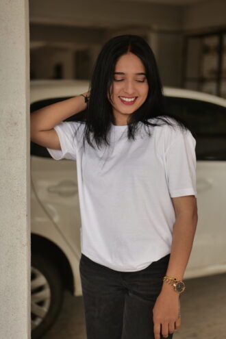 Unisex White Round Neck T-Shirt