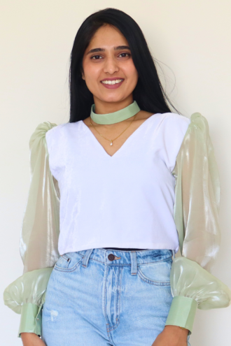 Ivory Elegance Crop Blouse