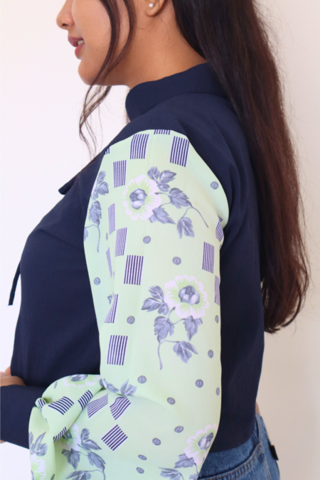 Midnight Grace Crop Blouse - Image 4