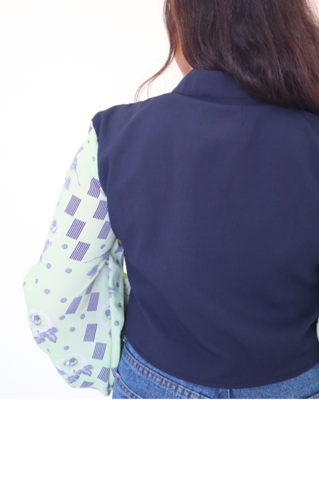 Midnight Grace Crop Blouse - Image 2