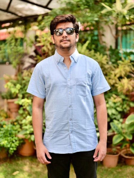 Denim Casual Shirt Ice Blue - Image 4