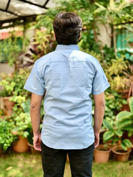 Denim Casual Shirt Ice Blue - Image 5