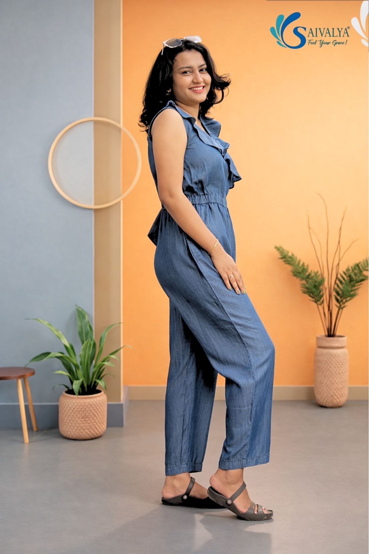 Nilaya Indigo Jumpsuit - Image 2