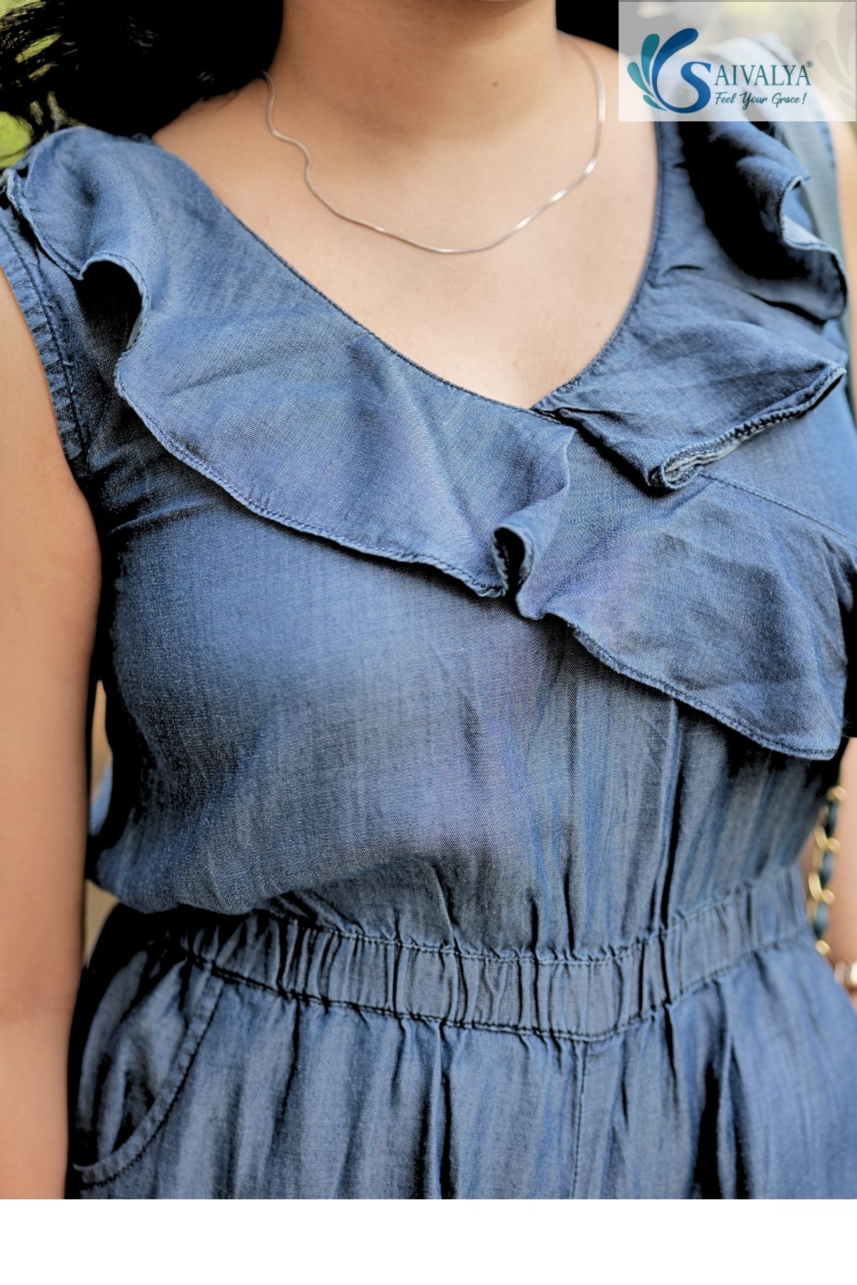 Nilaya Indigo Jumpsuit - Image 4